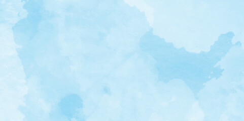 Obraz premium Abstract grunge tint light blue watercolor background. Hand painted template for cards, flyer, poster, banner, and cover design.Abstract Blue Watercolor Texture Background,