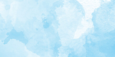 Abstract grunge tint light blue watercolor background. Hand painted template for cards, flyer, poster, banner, and cover design.Abstract Blue Watercolor Texture Background,