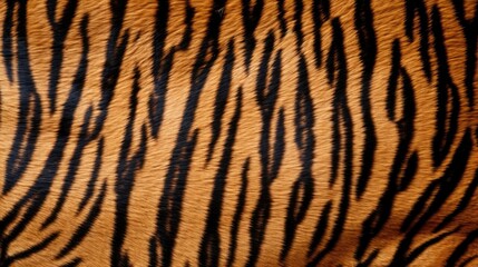 Fototapeta premium Tiger skin close-up texture flat lay background