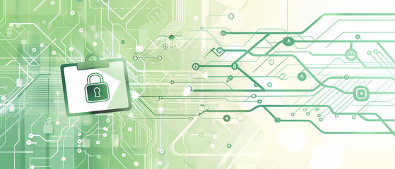 Fototapeta premium Secure Digital Records, Protecting Patient Information with Advanced Medical Cybersecurity 