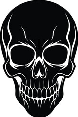 Obraz premium Clean and understated skull silhouette adds a touch of boldness to any design 