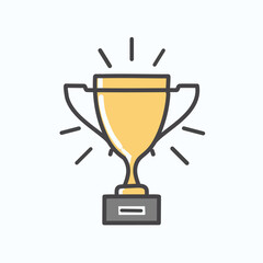 Trophy cup icon. Vector illustration.