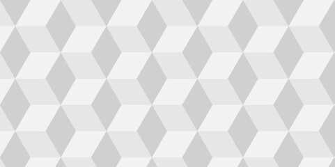 Minimal vector cube triangle geometric tile mosaic wall grid retro digital hexagon technology wallpaper background. white and gray block cube structure backdrop square triangle texture vintage design.