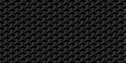Vector cube triangle geometric tile mosaic wall grid retro digital hexagon technology wallpaper background. black block cube structure backdrop square triangle text.