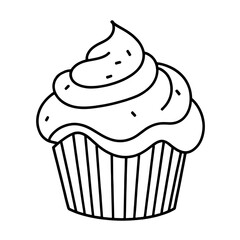 coloring book, coloring, outline, line, cute, funny, drawing, icon, illustration, vector, black, cover book, book, cartoon, cupcake, cake, food, dessert, birthday, muffin, bakery, baked, snack, delici