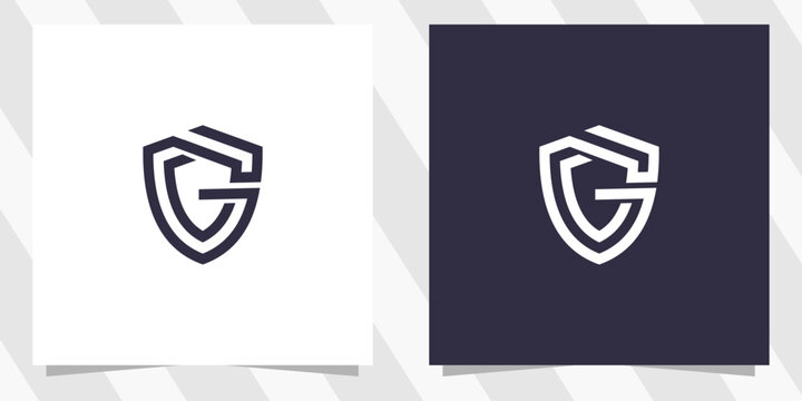letter cg gc logo design vector