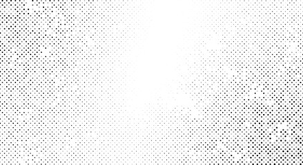 Grunge halftone dot pattern background or retro pixel backdrop with noise and overlay texture in pop art comic style. Distressed halftone dot technology business background. Vintage dotted frame art.