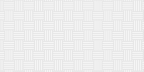 Vector overlapping diamond fabric Pattern geometric square wave line. black and white seamless tile stripe pattern geometric create retro square line pattern white background.