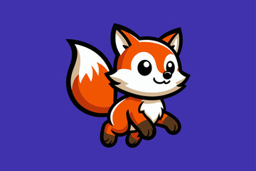 fox cartoon character vector