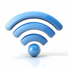 a 3d representation of WIFI waves isolated on white background