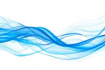 Obraz premium Blue abstract wave background with white, generative ai image.,