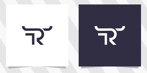 letter tr rt logo design vector