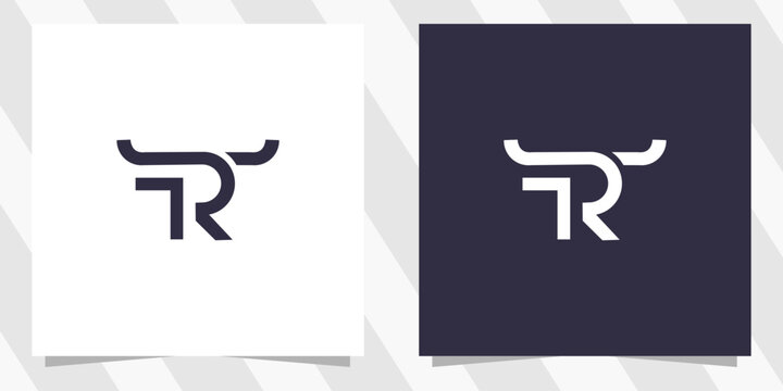letter tr rt logo design vector