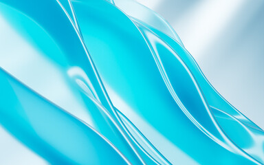 Abstract glass curve background, 3d rendering.