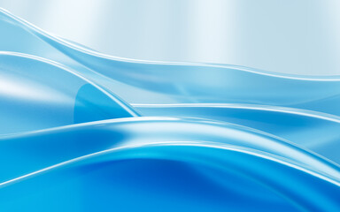 Abstract glass curve background, 3d rendering.