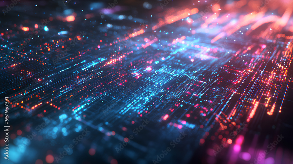 Poster high-tech background with dynamic masterpiece of geospatial data