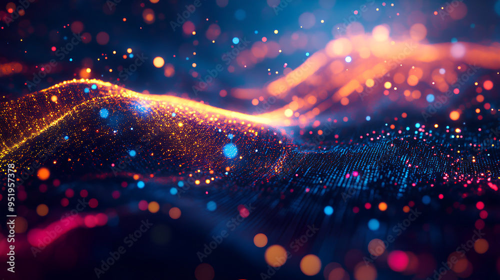 Poster high-tech background with dynamic masterpiece of geospatial data