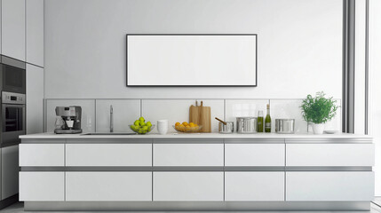 Minimalist Kitchen With Stainless Steel Appliances And White Decor