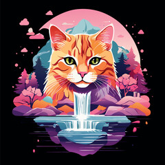 Cat t-shirt design for cat Lovers, Cat Craft Design.
