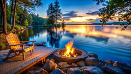  summer morning lakefront home decorator blue water