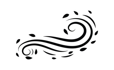 Fototapeta premium Wind blowing leaves in air