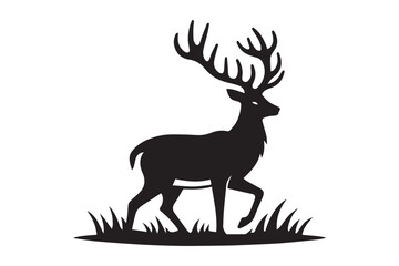 Deer Illustration, simple vector art style