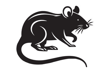 Funny Rat Illustration, simple vector art style