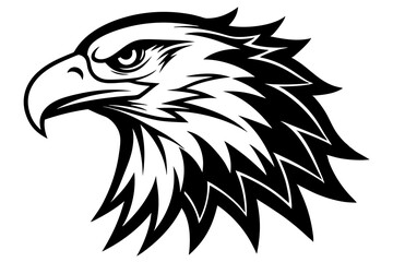 eagle head silhouette vector illustration