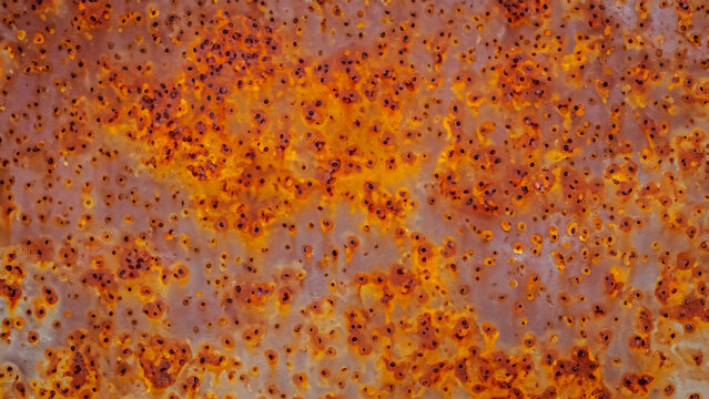 iron oxidation close-up