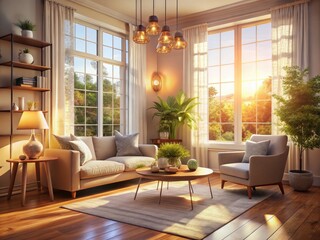 Fototapeta premium * Natural Light: Soft, warm, and inviting atmosphere