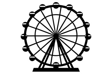 ferris wheel silhouette vector illustration