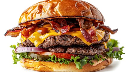 Juicy Double Bacon Cheeseburger