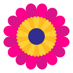 Mexican traditional flower. Ethnic embroidery decoration. Ornate folk graphic, wallpaper element. Festive mexican floral motif. Vector illustration