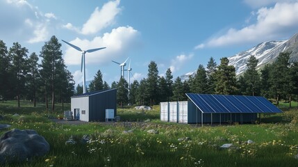 Integrating Hybrid Renewable Energy Systems: Enhancing Reliability and Sustainability through Wind Turbines, Solar Panels, and Battery Storage