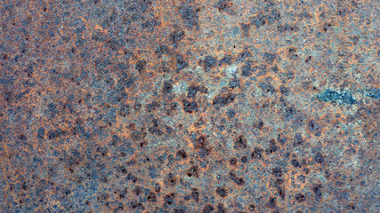 old iron sheet. Old cracked paint. Rusty metal surface. Rusty steel. vintage style. rusty iron. for background and text. close-up. oxidation, destruction. worn surface
