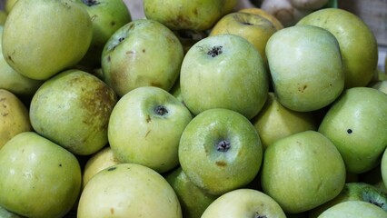 Green Apples in a Market