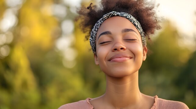 91. A young adult expressing relief with a relaxed face and relieved smile