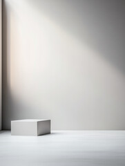 Obraz premium Minimalist room interiors with minimal furniture and decor in neutral colors. Residential interior deign concept image with large copyspace.