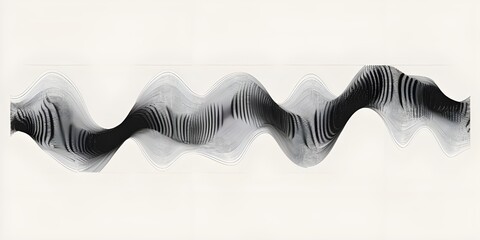 Foto eine 16. musiknote in der mitte eines ekg-rhythmus-lineart schwarz isoliert auf weißer einzelner linie lo