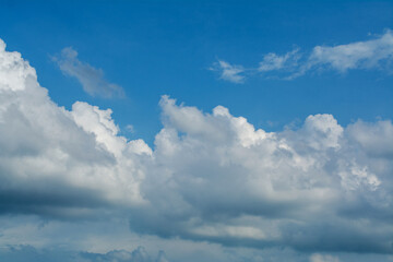 Sky and clouds in the rainy season, natural changes in weather, beauty of the sky