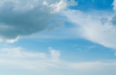 Sky and clouds in the rainy season, natural changes in weather, beauty of the sky