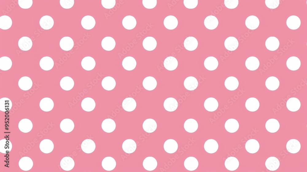 Wall mural a pink and white polka dot pattern