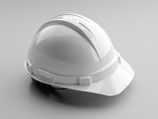 White Hard Hat Isolated On A White Background