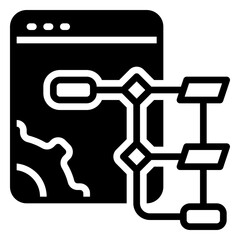 workflow icon, glyph icon style