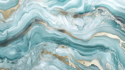 Obraz premium Elegant Marble Texture with Shimmering Platinum and Silver