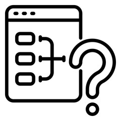 confusion icon, line icon style