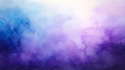 Naklejka premium A serene watercolor abstract blending soft blue and purple hues.