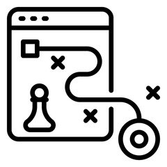 strategy icon, line icon style