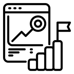 objective icon, line icon style