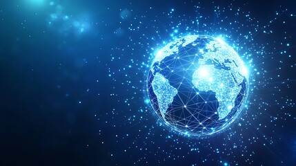 Fototapeta premium Connecting the World Through Digital Networks and Innovations